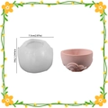 Moule en silicone pour bol rose avec motif floral en relief, diamètre de 7,3 cm - Motif De Nuage-Bol Rond