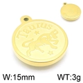 Golden Taurus zodiac pendant set featuring Taurus sign and Trustworthy engraving - Taurus / Gold