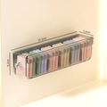 Wall-mounted clear drawer for socks and underwear with crystal handle, 37.2cm length - Transparent Grey (Compartment + Adhesive) / 1 Piece