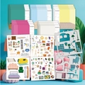 3D PET dollhouse stickers set with colorful interior design cards and DIY templates - Girl Interior Design Kit