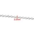 Detailed silver stainless steel heart chain 3.5mm width for jewelry making - Steel Color O-Sun Flower Chain 3.5mm