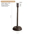 Vintage brown cast iron owl paper towel holder with stable round base and owl finial - Owl Holder