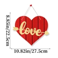 Targa per porta a forma di cuore rosso con scritta love glitter oro e dimensioni 22,5x27,5 cm - Cuore/Texture Rossa/Love Glitter Oro / Appendiporta 2