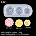 Stampo in silicone B424 per forme a spirale nei colori rosa, giallo e bianco - Narutomaki a 3 Fori / Trasparente