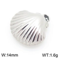 Silver stainless steel seashell pendant charm 14mm for summer beach jewelry DIY - Silver Shell (KLJ9912-Z)