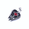 Collana a croce in acciaio al titanio vintage con ali d'angelo e occhio del diavolo - Solo Pendente Occhio Rosso (Senza Catena)