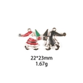 Detail of Santa Claus enamel charm with 22x23mm dimensions and 1.67g weight specs - #11 Santa with Tree
