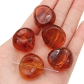 Brown amber acrylic irregular large hole loose beads for DIY jewelry bracelet - Amber Irregular Bead (5pcs/pack) / 26x24mm