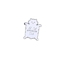 White enamel fat cat club brooch featuring funny round animal metal badge design - XZ75-8 Fat Cat Appreciation Club