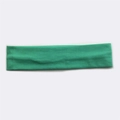 Flat lay of soft green cotton sports headband for outdoor running and sweat absorption - Light Jasper