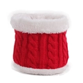 Roter Baby Strickschal mit Zopfmuster und weißem Fleecefutter für den Winterkomfort - Einheitsgröße / Roter Schal