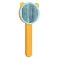 Brosse de toilettage mignonne jaune et bleue pour poils d'animaux en forme de patte - Style Ours (Sac OPP) / Jaune