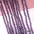 Deep violet faceted crystal rondelle beads for DIY jewelry making accessories - 13 Violet