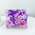 Colorful high-elastic seamless hair ties in purple and pink tones for kids - Sweet Potato Purple