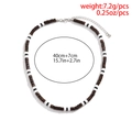 Bohemian brown and white wood bead necklace with adjustable silver clasp for men - Multicolor
