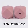 Perline ottagonali in silicone 17mm Dawn Rose per catenelle portaciuccio fai da te - Rosa Alba