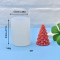 Siliconen mal in kerstboomvorm voor DIY kaarsen en zeep met gedetailleerde afmetingen - M# (5.3x6.9cm)