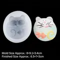Cat and goldfish themed silicone mold for DIY soap making and fondant crafts - Style 2# Cat Goldfish / Clear