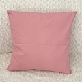 Minimalist square throw pillow cover in dusty rose pink fabric on white texture - Light Pink (Without Insert)