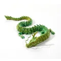 Détail macro d'écailles de dragon imprimées en 3D en vert dégradé avec joints flexibles - 60CM Vert Fantaisie
