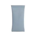 Portable light blue leather pouch for sunglasses and optics with stitching detail - Blue