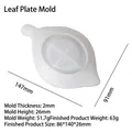 Leaf-shaped translucent silicone mold for DIY resin fruit coasters and jewelry trays - Leaf Plate Silicone Mold