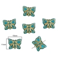 Green butterfly charms with gold edges for DIY jewelry, size 15mm by 11mm - #29 Butterfly Bead 30pcs/pack