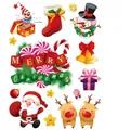 Christmas window static stickers with Santa, reindeer and snowman festive designs - F4-Merry Christmas Full Set