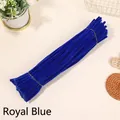 Royal Blue macaron pipe cleaners DIY craft supplies set with dense plush chenille wire stems - Approx 100Pcs (High Density) / Sapphire Blue