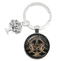 Black Gold Tree With Moon Stars