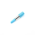 DIY lipstick shaped ballpoint pen with sparkling blue rhinestones for office gift - Blue