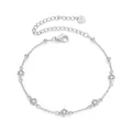 Elegante bracciale in argento sterling S925 con scintillanti accenti di moissanite - Con Certificato (MSB010) / Argento 925