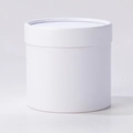 Mini round white cylinder gift box with lid for DIY floral bouquets and valentine gifts - Fashion White