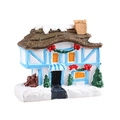 Mittel F-Haus mit blauem Rahmen im europäischen Stil