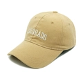 Classic light khaki cotton baseball cap featuring white COLORADO embroidery detail - M (56-58cm) / Beige