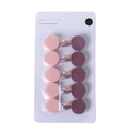 Set of 10 rotating adhesive plastic hooks in light pink and deep purple colors - Deep Pink + Light Pink