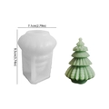 Christmas tree silicone candle mold with finished green tree resin art 9.5cm height - Conch Christmas Tree