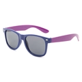 Kids classic sunglasses in dark blue and purple two-tone frame with grey lenses - Blue Frame Purple Temple/Grey Lens
