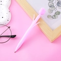 Porte-mine créatif en forme de tulipe rose sur un bureau avec accessoires mignons - Violet