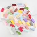 Multi-colored triangular non-latex makeup sponges in bulk pack for wet and dry use - Triangle Mixed Colors 50Pcs Pack