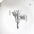 Silver glitter berry stems with disco mirror ball ornaments for Christmas wreaths - Silver