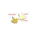 Golden yellow maple leaf enamel pendant accessory with 16mm x 13mm dimensions - Maple Leaf (Single Loop) / 13*16mm (Hole: 1.2mm) (ai-5 Pieces/Pack) / Gold Lemon Yellow
