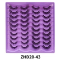 20 Paar Flauschige Falsche Wimpern Dicke Chaotische Volumen Kurze Synthetische Wimpern - Natürlicher Langer Gemischter Stil (ZHD20-43) / 20 Paar Packung