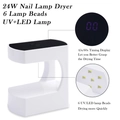 Mini 24W white UV LED nail lamp with 6 light beads and digital display screen for manicure - Q8 Plug-in Nail Lamp with Display