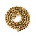 Collar de cadena box en acero inoxidable dorado dispuesto en círculo con cierre de langosta - 4.0MM*55CM Dorado