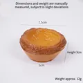 Realistic 7.5cm faux egg tart slow rebound toy with golden crust texture - 7.5cm Egg Tart Squishy