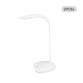 Lampada da scrivania LED bianca minimalista con collo flessibile e pulsante touch - Confezione in scatola / Ricaricabile Bianco