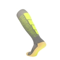 Graue Fußballstutzen mit neongelben Mustern und rutschfester Sohle für Training - Erwachsene (38-44) / Grau Neon (CJM611)