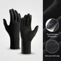 Guanti da sci neri touch screen con grip in silicone e tessuto termico a maglia - M / Stile Fodera Classico / Nero