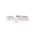 Anello aperto regolabile in acciaio inossidabile argento con design a cuore traforato - Stile Cuore Argento
